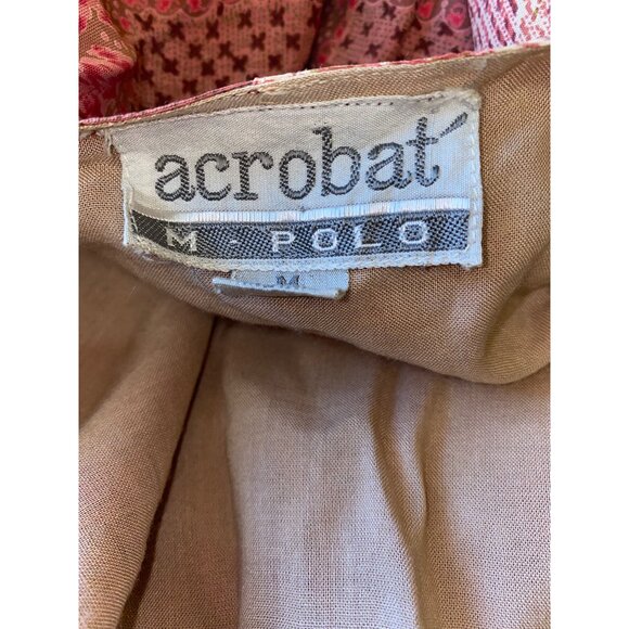 Acrobat Womens Viscose Printed Two-Piece Outfit M Made In India Red & Pink - Picture 3 of 6